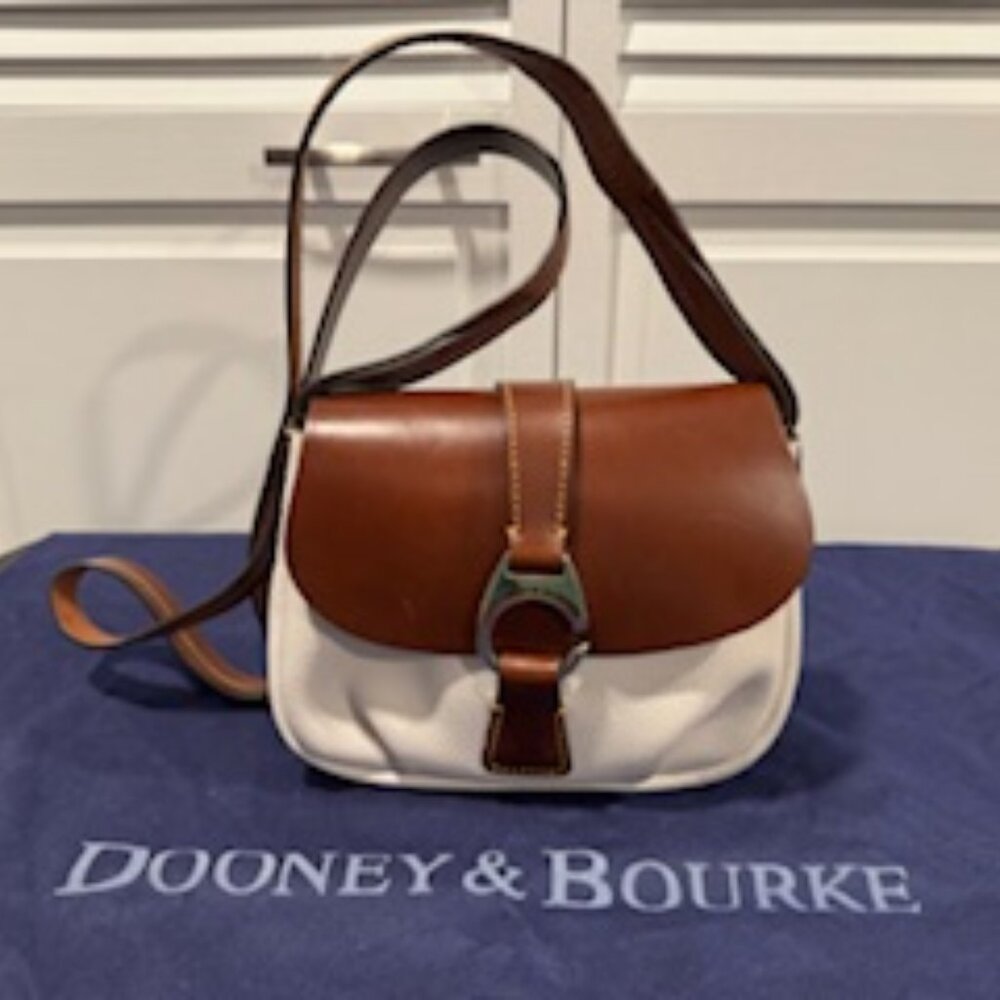 Dooney & Bourke Small White Pebble Leather Cross Body